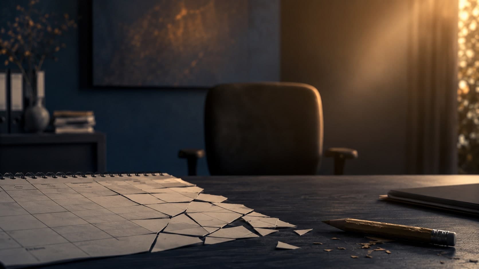 Leerer Schreibtisch mit Kalender – Erwerbsminderungsrente bei psychischer Erkrankung wie Depression oder Burnout