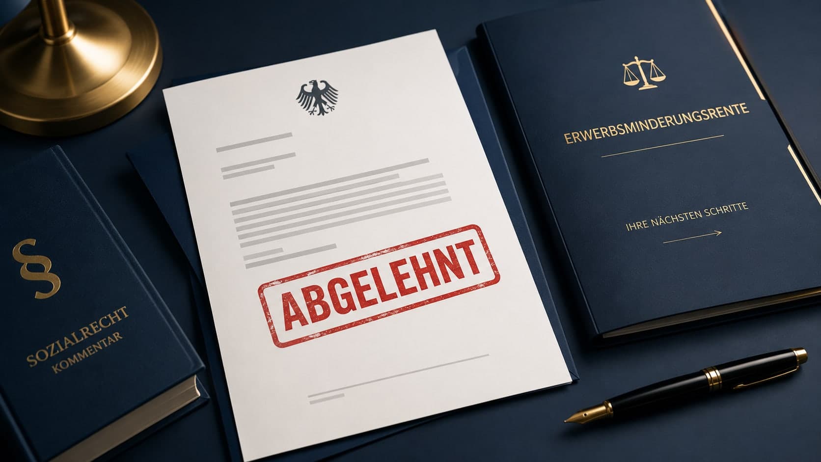 Ablehnungsstempel auf Rentenantrag – Erwerbsminderungsrente abgelehnt, nächste Schritte und Widerspruch